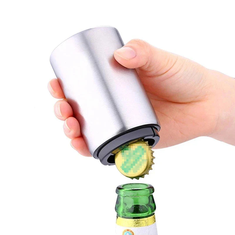 Automatic Beer Bottle Opener with Magnetic Cap